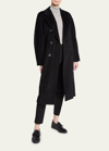 Max Mara Wool-cashmere Belted Madame Coat In Black