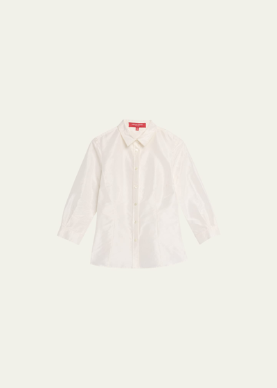 Carolina Herrera Taffeta Button-front Shirt