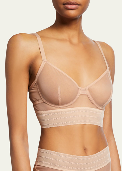 Else Bare Long-line Underwire Bra In Pink