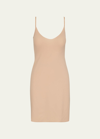 Commando Womens Nude Mini Cami Stretch-woven Slip Dress
