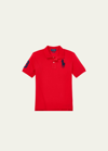 Polo Ralph Lauren Kids' Boy's Big Pony Mesh Knit Polo In Red