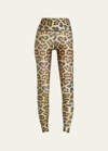 Terez Leopard Goals Hi-shine Leggings In Gray