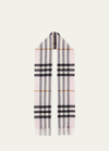 Burberry Giant Check Cashmere Scarf In Pink