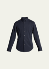 Theory Men's Sylvain Shirt In Structure Knit In Eclipse