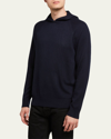 Vince Men's Cashmere Pullover Hoodie In Black