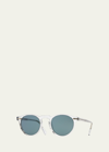 Oliver Peoples Gregory Peck Round Acetate Sunglasses