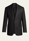 Brioni Men's Brunico Essential Virgin Wool Two-piece Suit In Black