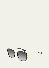 Gucci Square Metal Sunglasses In Black