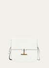 Tom Ford Tara Large Crossbody In Grained Leather With Leather Strap