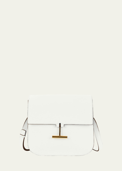 Tom Ford Tara Large Crossbody In Grained Leather With Leather Strap