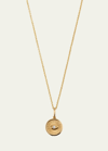 Sydney Evan 14k Diamond Evil Eye Coin Necklace In Gold