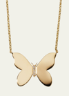 Sydney Evan 14k Plain Butterfly Necklace W/ Diamonds In Gold