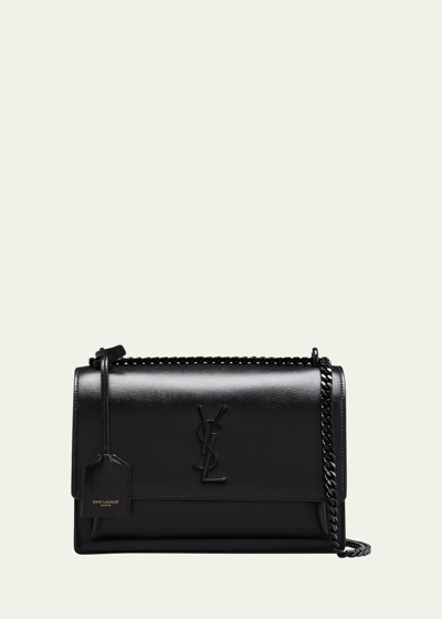 Saint Laurent Sunset Medium Ysl Crossbody Bag In Smooth Leather