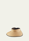 Helen Kaminski Mai Raffia Visor In Brown