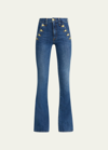 Ramy Brook Helena Mid-rise Flare Jeans In Blue