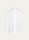 CHARVET MEN'S BASIC SOLID POINT-COLLAR DRESS SHIRT WITH FRENCH CUFFS