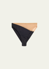 Norma Kamali Snake Mesh High-waist Bikini Bottom In Black