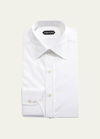 Tom Ford Solid Barrel-cuff Dress Shirt, White