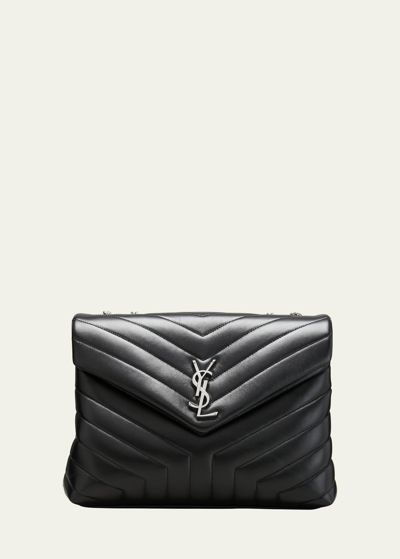 Saint Laurent Loulou Medium Ysl Shoulder Bag In Quilted Leather