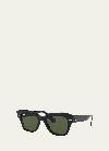 Ray Ban Square Acetate Sunglasses In Black