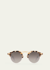 Krewe St. Louis Round Sunglasses In Brown