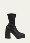 STELLA MCCARTNEY SQUARE-TOE PLATFORM BOOTIES