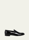 Giorgio Armani Men's Patent Formal Slip-ons In Black