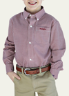 Brown Bowen And Company Gingham Shirt - Monogram Option In Red