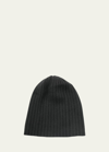 Portolano 4-ply Cashmere Slouch Beanie Hat In Black