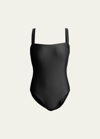 Matteau Square-neck Maillot One-piece Swimsuit In Black