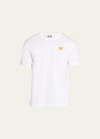 Comme Des Garçons Men's Small Heart T-shirt In White