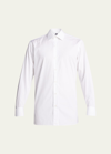 Bergdorf Goodman Men's Solid Poplin Dress Shirt In White