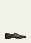 Zegna Men's Lasola Leather Penny Loafers