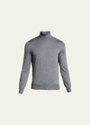 Bergdorf Goodman Men's Cashmere Turtleneck Sweater In Gray