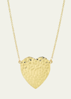 Jennifer Meyer 18k Hammered Heart Necklace In Gold