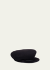 Eugenia Kim Marina Cashmere Marine Cap In Black