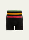 Paul Smith Men's 3-pack Boxer Briefs With Color Bands