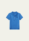 Ralph Lauren Interlock Polo Knit Shirt In Blue