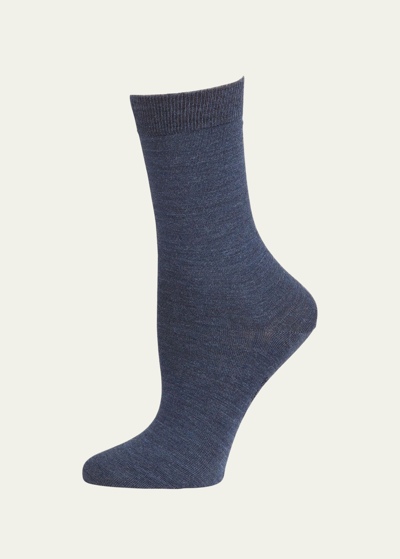 Falke City Soft Wool-blend Socks In Dark Blue