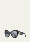 Gucci Oversized Acetate Butterfly Sunglasses In Black