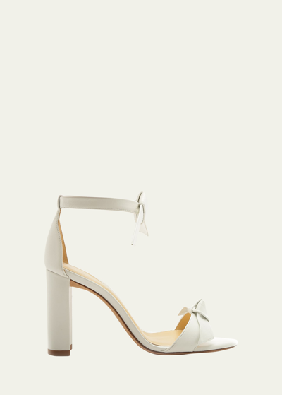 Alexandre Birman Clarita 90mm Leather Ankle-tie High-heel Sandals In White