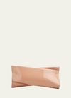 Christian Louboutin Loubitwist Clutch In Patent Leather In Blush