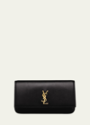 Saint Laurent Ysl Monogram Phone Holder Crossbody Bag In Leather