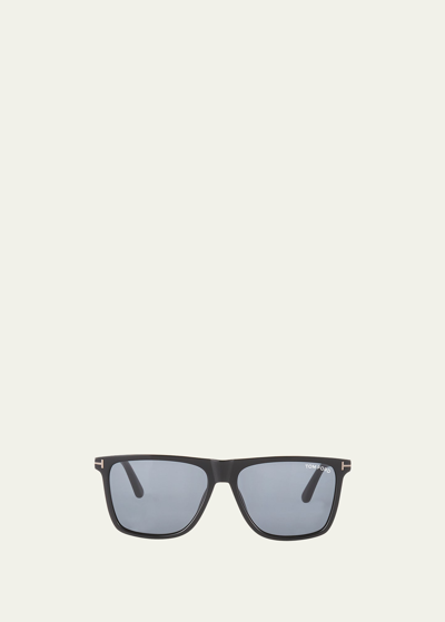 Tom Ford Men's Fletcher Square Acetate Sunglasses In Black