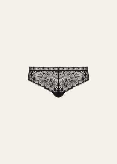 Chantelle Day To Night Sheer Lace Tanga In Black