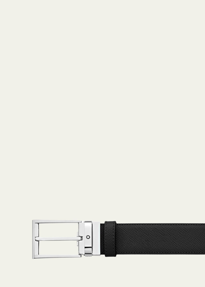 Montblanc Trapeze Reversible Saffiano Leather Belt