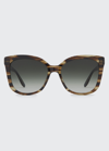 Barton Perreira Shangri-la Oversized Square Acetate Sunglasses In Multi