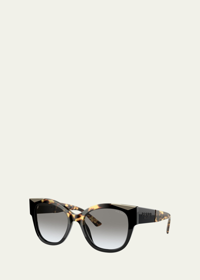 Prada Cat-eyed Round Acetate Sunglasses