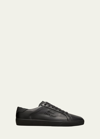 Saint Laurent Men's Sl/06 Signature Tonal Leather Low-top Sneakers In Black