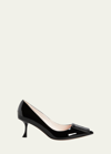 Roger Vivier 65mm Patent Buckle Pumps In Black